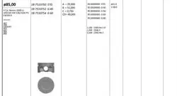 Piston + Segman 85mm + 0.40mm (Rıken Segmanlı) 307*206*Expeert*407*607*406*806* Ew10j B Engıne Piston Marka