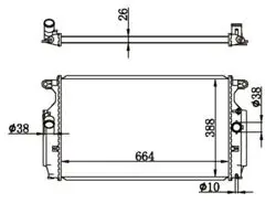 Su Radyatörü Brazing Toyota Avensis 09-2.0 D4d M / T / Verso 09-2.0 D4d M / T