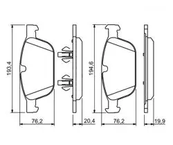 Ön Fren Balatası (Volvo: Xc60-Xc90 (09-16) 17 (Çift Pıstonlu)
