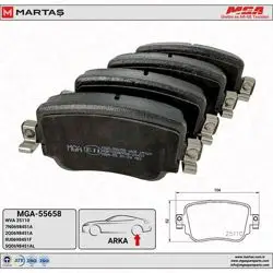 Arka Fren Balatası-(VW Caddy 16-Golf 16 Passat 15-Polo 18-Seat Leon 13-16 Skoda Octavia 13-17)