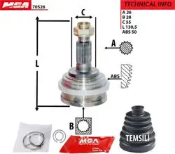 Aks Kafa Dıs (ABS Li)-(Honda: Civic 96 > 00) (26×28×55-50)