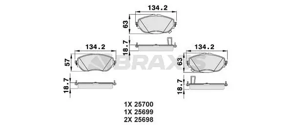 Ön Fren Balatası Toyota Corolla 2013-> Auris 2012-> 1.33 1.6 Benzinli 1.4 D4d Dizel