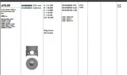 Piston 76.00 mm (0.50) Renault Clio Kangoo Dacia Duster Logan Sandero 1.5 DCI K9k (65 Ps) (25 Pım)