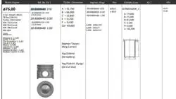 Piston 76.00 mm (Std) Renault Megane II Clio III Laguna III 1.5 DCI 05-K9k 732 / 764 / 780 / 804 (106 Ps) (Euro 4) (0.20 Kısa)