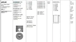 Piston 69.60 mm (Std) Opel Astra H Astra J Corsa D Corsa E 1.3 CDTI Fiat Doblo Fiorino Linea Punto Peugeot Bipper 1.3 Multijet Z13dth A13dtj (90 Hp) (Euro 5) (Star Stoplu Araçlar) (0.20 Kısa)