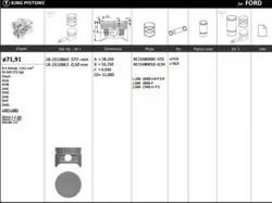 Piston 71.91 mm (0.50) Ford Fiesta Focus 1.25 16V Zetec S (Rıken Segmanlı)