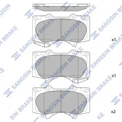 Ön Fren Balatası Toyota Hilux (2009–2012) / Land Cruiser (2003→) / Mitsubishi Pajero (2007–2012)