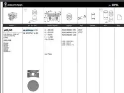 Piston 86.00 mm (0.50) Opel Vectra A Ascona Kadett 2.0 16V Benzin 91-98 C20xe