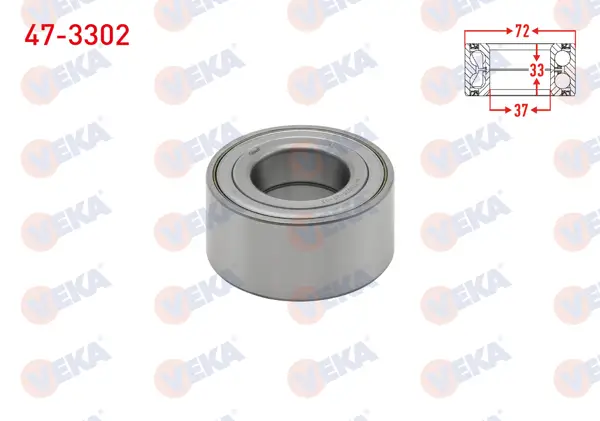 On Tekerlek Rulmanı Sol-Sağ 37×72X33 Peugeot 206 1.4İ-16İ-1.4 HDI 1998-2006 / 106 II 1.4İ 1996-2002 / 306 1.4İ-1.6İ 1993-2002 / C2 1.4-1.6-1.4 HDI 2003-2009 / C3 1.4 HDI 2002-2009 / Saxo 1.4 1996-2004