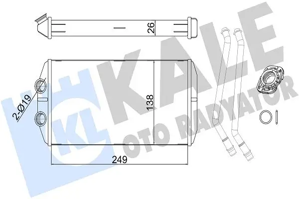 Kalorifer Radyatörü Peugeot 301-Citroen C-Elysee 1.2Vtı 1.6 HDI 12 (Aparatlı) (