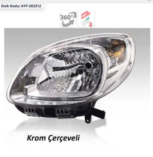 Far Sağ Motorlu Krom Çerçeveli Kangoo IV