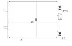 Klima Radyatörü Kondenser (Renault: Clio II 1.5 DCI 01-08) 545×380×16