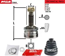 Aks Kafa Dıs-(ABS Li)-(Hyundai: i20 08 > 11 1.2-1.4 Benzinli)