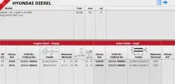 / Subap Takımı Sorento 2.5 16V (U,T,)-Starex 2.5 16V (In-8 / Ex-8 Uc Tırnak)