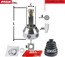 Aks Kafası Dıs (Renault: Traffic II 2.0 06-Opel: Vivaro 2.0 06 -) (27×36×56,5mm)