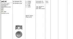 Piston Segman 82.50mm + 0.50 (83mm) Euro 5-6 Audi 1.8 TFSI A1