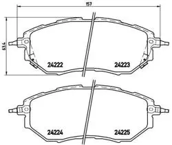 Fren Balatası Ön-(Subaru: Forester 2013 > > / Subaru: Legacy IV 2005 > 2014 / Subaru: Outback 2014 > >)