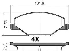 Disk Balata Ön (Skoda: Fabia II 1.2 1.2Tsı 1.4 1.6 1.6Tdı 10-14)