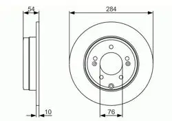 Fren Disk Arka Düz 284-5 (Hyundai: Sonata 06-12)