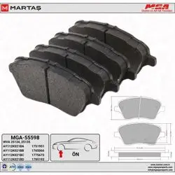Ön Fren Disk Balata (Ford: Courier 14-Fiesta 13-Bmax 12 -)