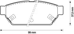 Balata Fren Arka-(Mitsubishi: Lancer 92 > 02 / Colt 92 > 03 / Carisma 00 > 06 / Proton: Persona 96 > > 1.6-1.8 / Wıra 00 > > 1.8)