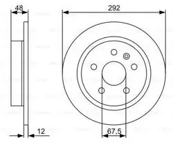 Fren Disk Arka Düz 292-5 (Opel: Insignia 08 -)