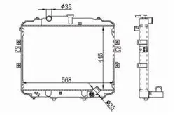 Su Radyatörü Brazing (Hyundai: H100 Kamyonet 2.5Tcı 04 >) 445×568×26
