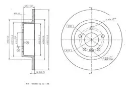 Fren Disk Arka Düz 304,5-5-(Land Rover: Range Rover II 2.5 TDI 1998 > 2002 Land Rover: Discovery II 2.5 Td5 1998 > 2004 Land Rover: Range Rover III 2006 > 2012)