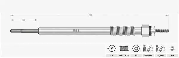 Kızdırma Buji (Mitsubishi: L200 Cr 06-09 Euro4)