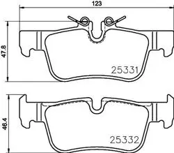 Fren Balatası Arka (BMW: F40-F45-F46-F48 Arka Mini F54-F60)