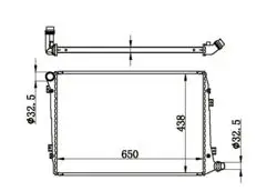 Su Radyatörü 32 mm Mekanik M / T (VW Caddy 04-11 Golf 04-07 Audi A3 04-13 Seat Leon 06-10)