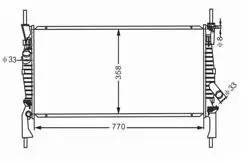 Su Radyatörü Brazing M / T (Ford: Transit V347 2.2 2.4 06 > 12) Klimalı