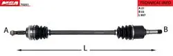Aks Sağ ABS Li 48D (Peugeot: 106 Citroen: Saxo 1.4 1.5D 1.6 99 -)