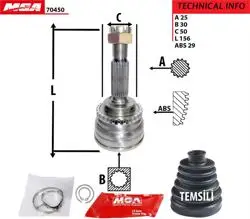 Aks Kafa Dıs (ABS Li)-(Hyundai: Elantra 04 > 06) (25×30×50Xabs-29)