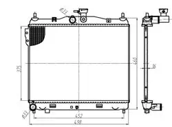 Su Radyatörü Brazing Hyundai Getz 02 > 1.3-1.4-1.6 Benzinli M / T 375×498×16
