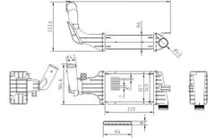 Turbo Radyatörü Brazing-(Opel: Astra G 99-05: Zafira A 1.7 TD / 2.0 TD 99-02)