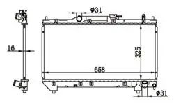Su Radyatörü Brazing Toyota Avensis 00-03 1.6-1.8-2.0 M / T
