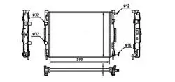 Su Radyatörü Brazing (Renault: Megane II / Scenic II 1.4-1.6 16V 02= >)