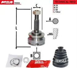 Aks Kafa Dıs-(Nissan: Micra-K11 92 > 02 1.3) (23×22×48)