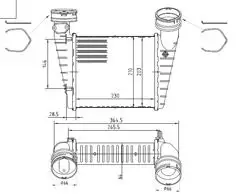 Intercooler Radyatörü Brazing (VW Passat 01-05 Skoda Superb 02-08) Awt