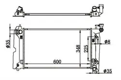 Su Radyatörü Brazing Toyota Corolla 02-06 1.4-1.6 VVTI / Avensis 02-07 1.6 (Geçmeli Tip) A / T