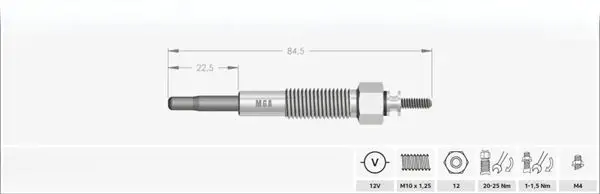 Kızdırma Bujisi 12V (Kia: Bongo / Pregıo / Ceres)