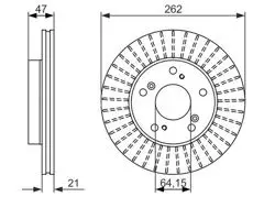 Fren Disk Ön Hava Kanallı 262-5 (Honda: Civic 01-06 Hb / Honda: Crz Hybrıd 11-14)