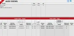 Takım Subap (8V) Volkswagen Transporter T4 Passat 19Tdı 1Z Afn (4 Silindir) Tek Yaylı