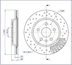 Fren Disk Arka Hava Kanallı 315-5 (Opel: Insignia 08 -) Performans /