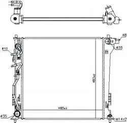 Motor Su Radyatörü Brazing Hyundai Tucson 2.0 CRDI 15-Kia Sportage 2.0 CRDI 15-Otomatik