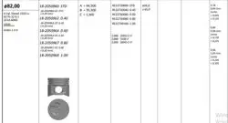 Piston 82.00 mm (0.60) Fiat Doblo 1.9D 188A3 (Rıken Segmanlı) (0.20 Kısa)