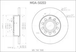 Arka Fren Diski-256×12 5×112 (VW Caddy 04-11 Golf 04-14 Audi A3 04-13 Skoda Octavia 09-13)