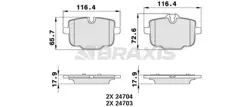 Arka Fren Balatası BMW F10 F11 N53 N57