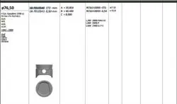 Piston 76.51 mm (0.50) Volkswagen Golf III Polo 1.6 AEE Aea Alm (Rıken Segmanlı)